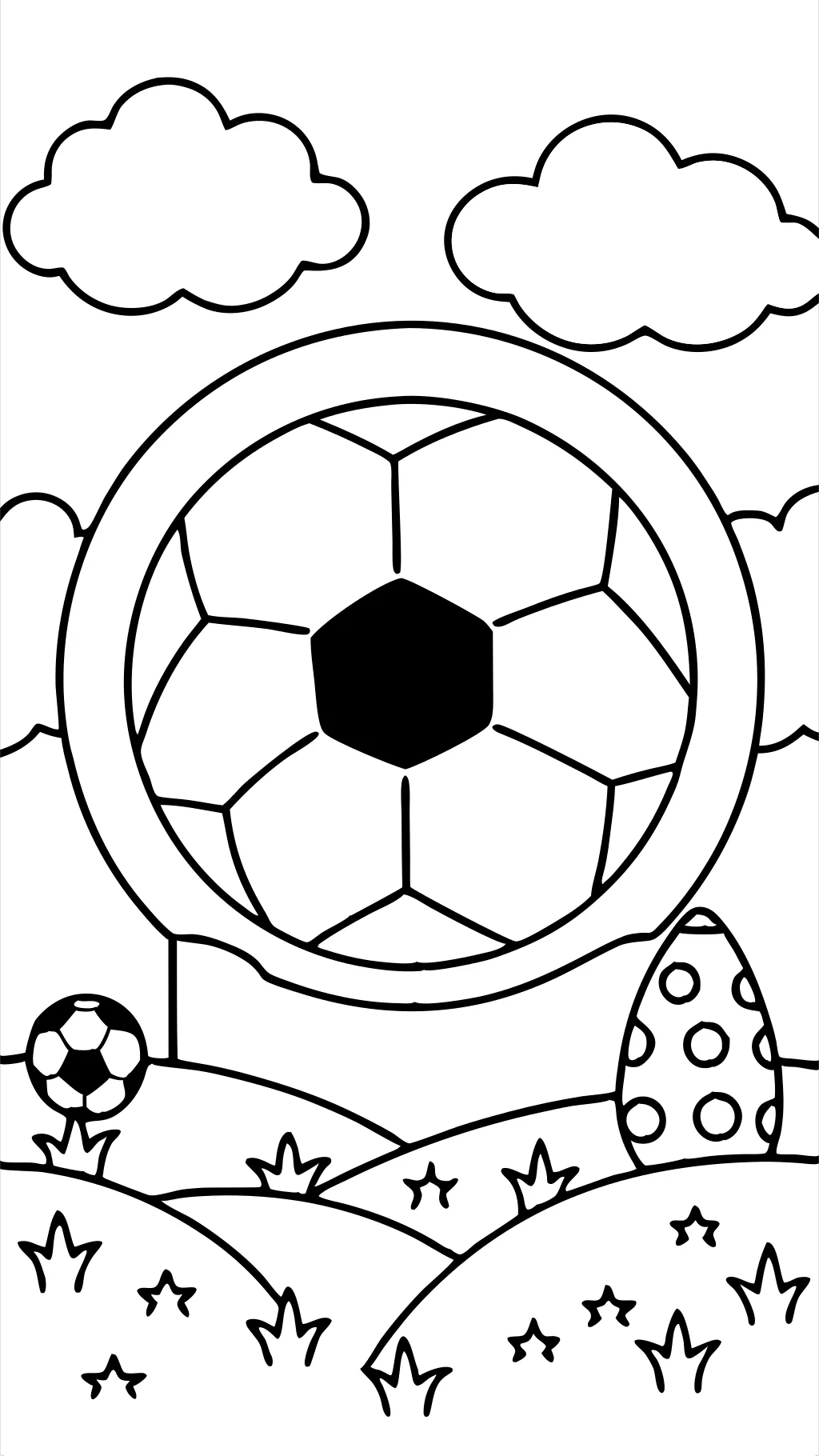 páginas para colorear de bola de fútbol